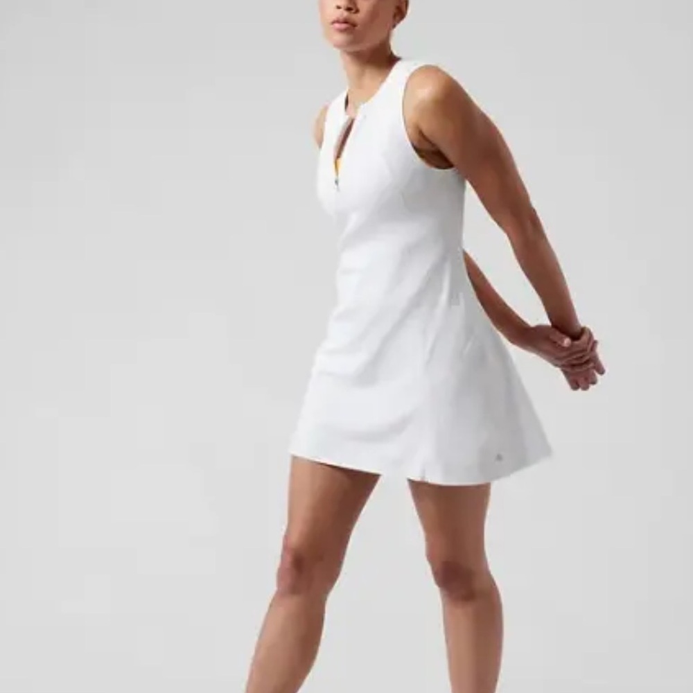 Athleta Ace White Tennis Golf Back Pocket Sporty Gorpcore Dress